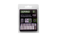 Бита Apro - PZ2 x 25 мм хром (10 шт.) 1 шт.