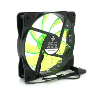 Кулер корпусной 12025 DC sleeve fan 4pin - 120*120*25мм, 12V, 1100об/мин, 15LED, Green