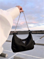 Женская сумка Prada Nylon Shoulder Bag Black