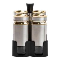 Набор для специй 4 емкости по 120 мл на подставке HP1324