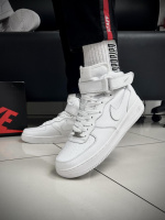 Кроссовки высокие Nike Air Force белые