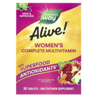 Мультивітамінний комплекс Для Жінок, Alive! Women's Energy Complete Multivitamin, Nature's Way, 50 таблеток