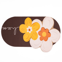 Коврик универсальный овальный влагостойкий Коричневый HP-42-15BR