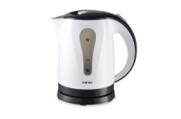 Электрочайник пластиковый Metec 1.8л бело-черный (700034)