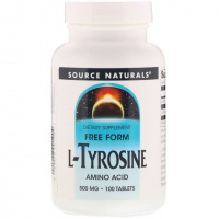 L-Тирозин 500 мг, L-Tyrosine, Source Naturals, 100 таблеток