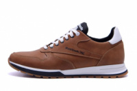 Мужские кожаные кроссовки Reebok Classic R-02 коричневые