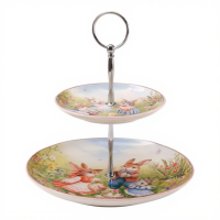 Етажерка Rabbit Family порцелянова для фруктів та десертів 23*24 HP-7323-11