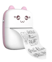 Портативный мини принтер термопринтер Mini printer Pink