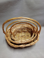 С ДЕФЕКТОМ!!!!!! Набор корзин / Овал/ 3 шт/ бежевый