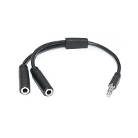 Кабель мультимедийный Jack 3.5mm male to 2xJack 3.5mm female 0.2m Pro REAL-EL (EL123500039)