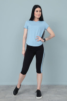 Спортивний костюм з бриджами «Dion» оптом | Норма | Розпродаж моделі Блакитний, 42-44