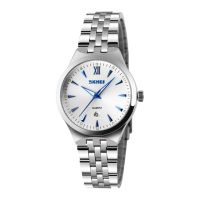 Жіночий годинник Skmei 9071BU-S Blue Lady зі сріблястим браслетом та мінеральним склом