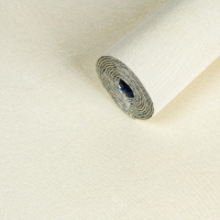 Льняные тёплые обои на самоклейке 2800х650х2мм Сливочного оттенка (D) SW-00001496