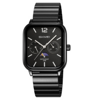 Чоловічий годинник Skmei 2509BKBK All Black з хронографом та календарем, металевий браслет