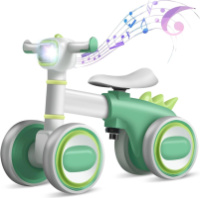 Беговел детский 4-х колесный с музыкой зелёный
