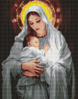 Алмазна мозаїка - Ніжність матері з голограмними стразами (AB) ©art_selena_ua Идейка 40х50 см (AMO7972)