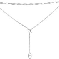 Серебряное колье CatalogSilver с без камней, вес изделия 6,1 гр (2187356) 450 размер
