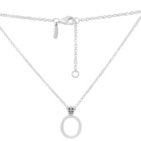 Серебряное колье CatalogSilver с фианитами, вес изделия 6,13 гр (2160151) 450500 размер