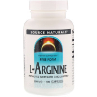 L-Аргінін 500мг, Source Naturals, 100 капсул