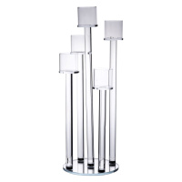 Подсвечник стеклянный на 5 свечей 20×56.5 см подсвечник декоративный прозрачный на ножке HP-4-16