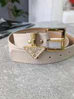Ремінь жіночий Prada молочний