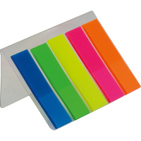 Стикер-закладка Buromax Plastic bookmarks 45x12mm, 5*25шт, neon (BM.2302-98)