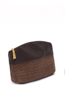 Натуральна шкіра. Коричнева - жіноча косметичка з натуральної шкіри на блискавці, від українського виробника
