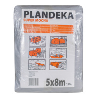 Тент 160г/м2  5мх8м  «PLANDEKA» тент тарпаулиновый укрывной