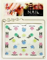 Набор наклеек на ногти Цветы