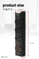 Хаб/СЗУ/подовжувач 3 розетки/4USB BKL-01 (2 м)