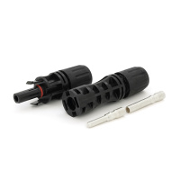 Коннектор MC4 Risin, 1500V, 65A, медный сплошная клемма,трубчатый, под сечение 4-10мм², 0.5мом, огнестойкость UL94-VO, IP68 Q500 Black