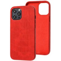 Шкіряний чохол для iPhone 12 Pro Max Croco Leather (Red) - купити в SmartEra.ua