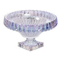 Фруктовница стеклянная на ножке Ø29 (см) круглая ваза конфетница для фруктов Прозрачный HP-19-150RB