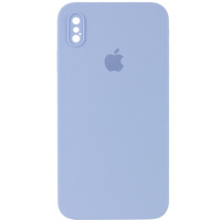 Чохол Silicone Case Square Full Camera Protective (AA) Для Apple iPhone XS Max (Блакитний / Mist blue ) - купити в SmartEra.ua