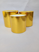 Подарочные коробки без крышки / набор 3 шт / золотой глянец