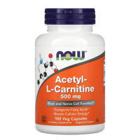 NOW Acetyl-L-Carnitine 500 mg 100 рослинних капсул