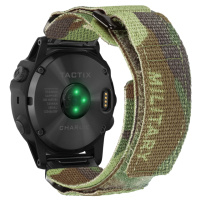 Ремінець Hemsut HGA131 Military Nylon Velcro 20 мм Зелений камуфляж для Garmin