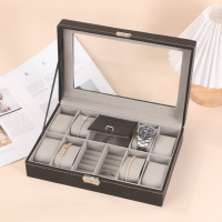 Шкатулка для украшений, аксессуаров и драгоценностей футляр для хранения из искусственой кожи 30.3х20.3х8 см