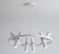 Люстра подвесная круглая в стиле лофт SVLIGHT на 12 лампочек 23920/12 белый