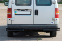 Задние двойные уголки AK003 Double Black (нерж) для Fiat Scudo 1996-2007 гг