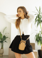 Жіноча сумка високої якості українського виробництва - стильна та елеганта   -  бежевий