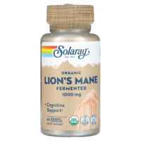 Їжовик гребінчастий органічно ферментований, 1000 мг, Organic Fermented Lion's Mane, Solaray, 60 капсул