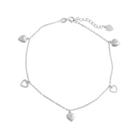 Серебряный браслет на ногу CatalogSilver с фианитами, вес изделия 3,74 гр (2079392) 2326 размер