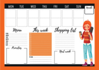 Магнітний планер А3 «Розклад на тиждень №2»