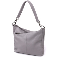 Женская сумка с двумя ремешками из натуральной кожи Vintage 23054 Серый