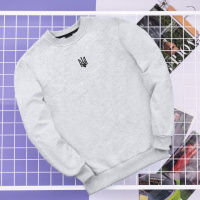 Залишки Світшот Pobedov «001 - Наклейка герб 4см чорна» сірий Сірий