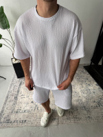 Комплект футболка шорти чоловічий стильний літо легкий трикотаж