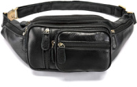 Поясна cумка чоловіча Vintage 14817 Чорна