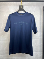 Футболка Dolce Gabbana темно-синя з логотипом f688