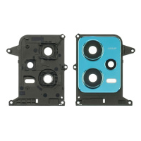 Стекло камеры для Xiaomi Redmi Note 12 (5G) с синей рамкой